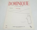 Dominque from the Songs of the Singing Nun by Soeur Sourire, O.P. Sheet ... - $6.98