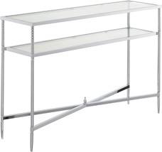 Tudor Console Table By Convenience Concepts, Chrome/Clear Glass. - $171.94