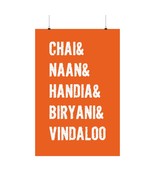 Matte Vertical Posters Its an Indian thing India Chai Naan Handia Biryan... - $30.28