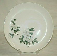 Dogwood by Homer Laughlin 9-1/2&quot; Luncheon Plate Jubilee Shape White Dogwood MCM - £16.27 GBP