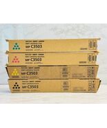 4 Genuine Ricoh MPC3503,C3003,C3504 CMYK Toners 841813, 841814, 841815, ... - $255.42