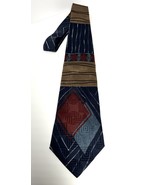 Tie Bugatti Multicolored Blue Abstract Geometric Art 100% Italian Silk M... - $19.75