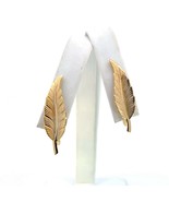 Tiffany &amp; Co Estate Leaf Earrings Clip-on 14k Gold Plated TIF550 - €253,41 EUR