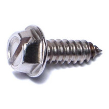 #14 x 3/4&quot; 18-8 Stainless Slotted Hex Washer Head Sheet Metal Screws (12 pcs.) - $15.20