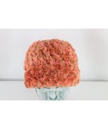 NOS Vintage 90s Streetwear Textured Fuzzy Shag Beanie Hat Cap Pink Women... - £46.89 GBP