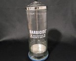 Vintage Kings Barbers Comb Brush Disinfectant Glass Jar Metal Lid  11&quot; - £19.41 GBP