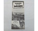 History Of The Badlands Husteads Wall Drugstore South Dakota Travel Broc... - $16.03