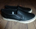 Cat &amp; Jack Boys Black Faux Leather Slip On Shoes Size 2 - £8.92 GBP