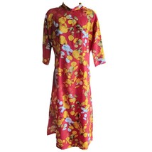 NWOT Women&#39;s Vietnamese Traditional Red Print Ao Dai Size 6 - £17.93 GBP