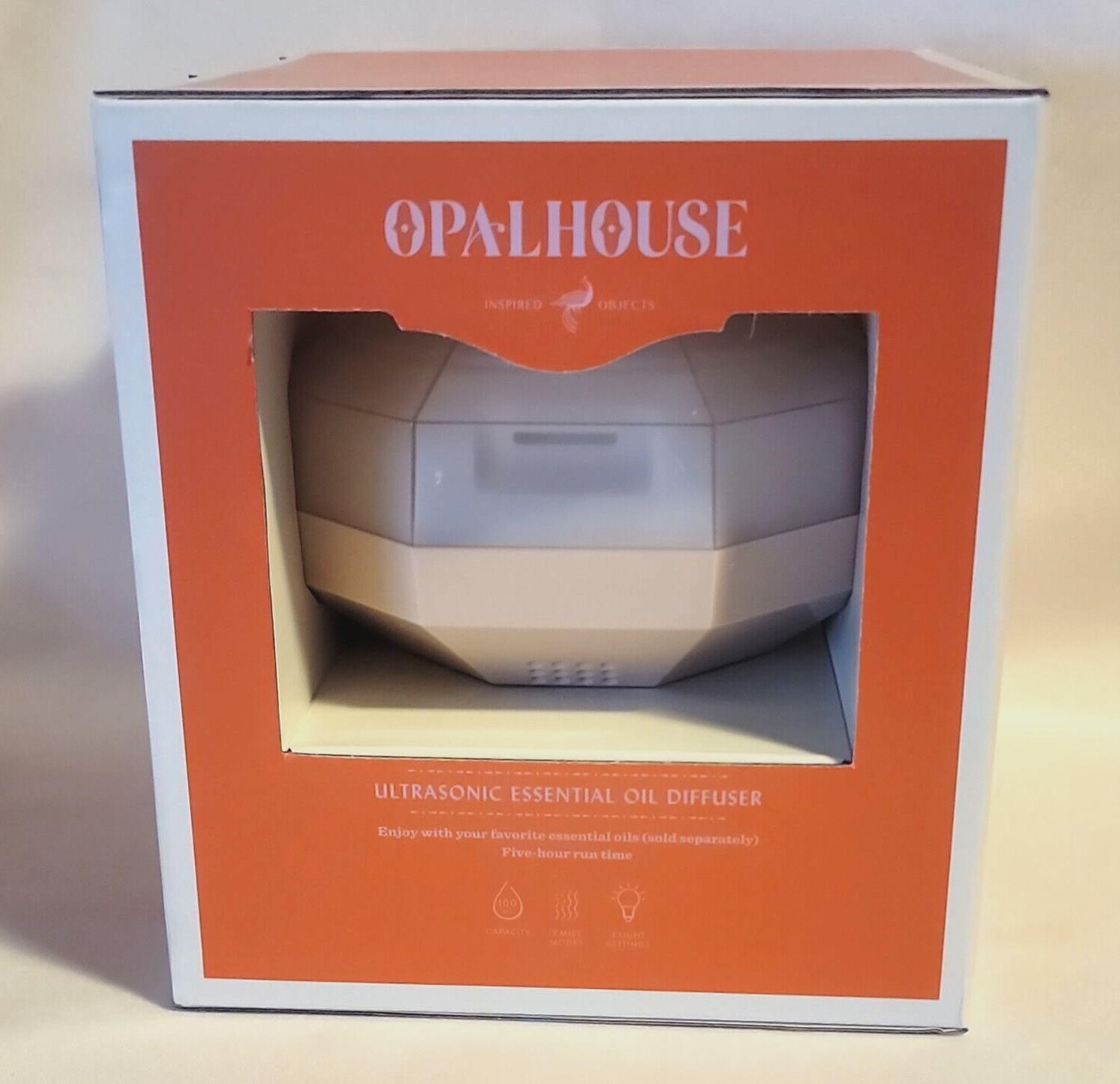 Opalhouse Ultrasonic Essential Oil Diffuser Pink 2 Mist Modes 3 Light Settings - $14.50