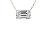 ANGARA 0.7 Ctw East-West Emerald-Cut Diamond Pendant Necklace in 14K Gold - $1,773.10