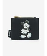 Loungefly Disney Mickey Mouse Black &amp; White Icon Mini Wallet Coin Purse New - $453.68 MXN