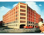 L&amp;M Chesterfield Cigarette Factory Richomond Virginia VA UNP Chrome Post... - $4.90