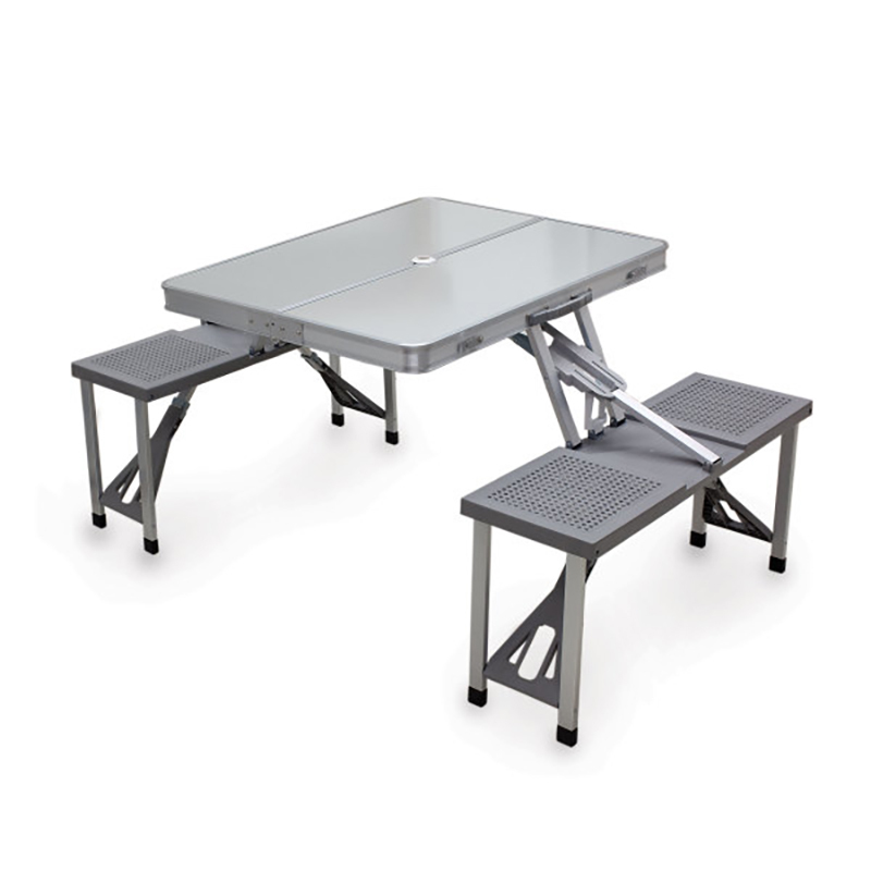 Folding Picnic Table w/ Seats - Aluminum - £144.29 GBP