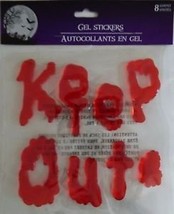 Halloween Bloody Gel Window Cling Stickers ~ Keep Out - £6.32 GBP