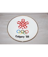 Vintage 1988 Calgary Winter Olympics Collector Plate Souvenir Red Snowflake - £14.57 GBP