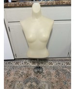 Vintage ADJUSTABLE Plastic Half Body Female Dress Form Mannequin 23” - 38” - $135.38 CAD