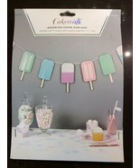 Cakewalk Sweet Popsicles Paper String 8&#39; Garland Party Dessert Pops Deco... - $16.12 CAD