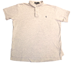 Polo Ralph Lauren Men&#39;s heather grey  Polo Shirt Size L Short Sleeve - £7.80 GBP