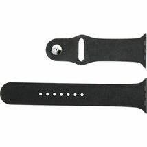 NEW 42, 44 mm Black Silicone Rubber Smart Watch Band - £32.35 GBP
