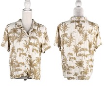 Havana Jack&#39;s Cafe Hawaiian Button Down Shirt Linen XL - £22.36 GBP