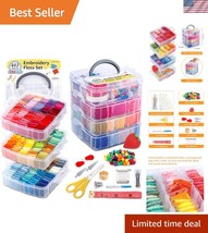 Deluxe Embroidery Floss Set: 403 Pieces Including Needle Tools &amp; Storage... - $924.75 MXN