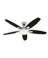 Hunter 54 in. Contemporary Ceiling Fan in Brushed Nickel with LED Light ... - $299.99