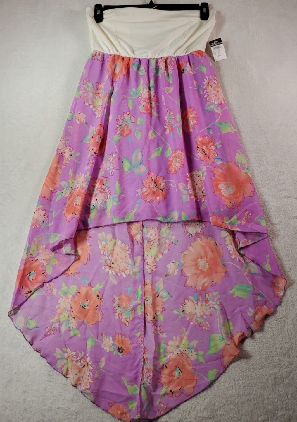 rule21 Sheath Dress Womens XL Pink Floral Polyester Off The Shoulder Ple... - $19.00