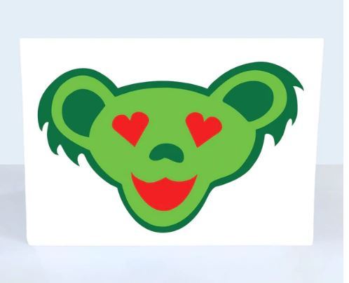 SALE Grateful Dead Love Christmas Dancing Bear  Greeting Card    - $2.99