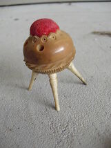 Unique Small Antique Bakelite Pin Cushion Three Legs - $18.81