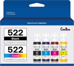 522 High Capacity Refill Ink Bottle Replacement for Epson Compatible 522 Ink Ref - £41.13 GBP