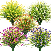 Ouddy Decor 20 Bundles Artificial Flowers for Outdoors, Fake Calla, Multicolor - £11.76 GBP
