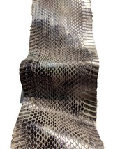 Metallic Genuine Snake Skin Back-cut Hide Leather Snakeskin Silver Gray  - $431.18 MXN