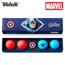 Volvik VIVID SOFT 4.0 Marvel Captain America Golf Ball &amp; Marker Gift Set - $38.77