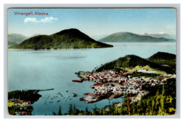 Wrangell Alaska Aerial View Harbor Colorized Photo Postcard Unposted - £3.72 GBP