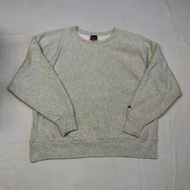 Champion Reverse Weave Gray Crewneck Sweatshirt Mens Size XXL Distressed - $29.69