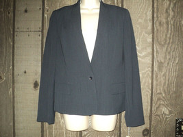 NEW Worth Jacket Size 12 Medium Charcoal Gray Classic Cut Office Wool Blend - £29.74 GBP