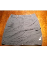 NAUTICA NAVY BLUE NYLON  POCKET DRAWSTRING SKIRT SIZE 8 - $22.57