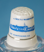 M/S Mount Washington Ship Lake Winnipesaukee NH Souvenir Porcelain Thimble - £3.91 GBP