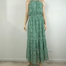 Max Studio Beautiful Flowy Green Women&#39;s Size M Boho Flowy Ruffled Maxi ... - $53.54