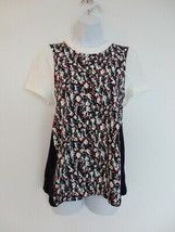 NWT MARNI Black Cherry Lily Cotton Crew Neck SS Momo Print Jersey Shirt Top 40/6 - £81.40 GBP