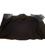 John Henry Black Long Sleeve Shirt Size XL Sweater Polo - $96.28 MXN