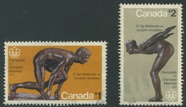 Canada Scott 656, 657 - $1, $2 Montreal Olympics - Used - Lightly Cancelled - NH - £1.57 GBP