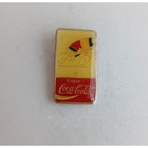 Vintage 1989 Coca-Cola Boy Riding Bicycle Olympic Lapel Hat Pin - $12.38