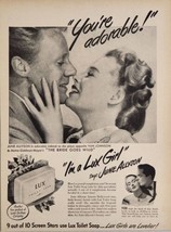 1948 Print Ad Lux Toilet Bar Soap Actress June Allyson &amp; Actor Van Johnson - £14.61 GBP