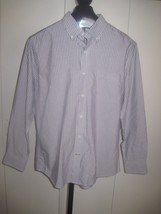 ST. JOHN&#39;S BAY EASY CARE MEN&#39;S LS STRIPED SHIRT-L-COTTON/POLYESTER-BAREL... - $6.79