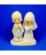 Precious Moments 1983 Wedding Cake Topper Figurine Bride &amp; Groom E-3114 ... - €14,15 EUR