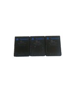 3x Sony Playstation 2 PS2 Original 8mb MegaBytes Memory Card Black OEM O... - $21.32
