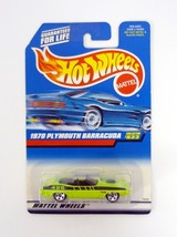 Hot Wheels 1970 Plymouth Barracuda #523 Green Die-Cast Car 1998 - £5.40 GBP