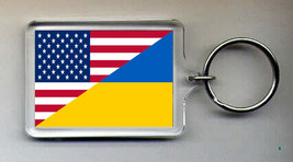 USA Ukraine Keyring NEW - $8.50